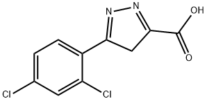 5-(2,4-ジクロロフェニル)-4H-ピラゾール-3-カルボン酸 化学構造式