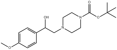 4-[2-HYDROXY-2-(4-METHOXY-PHENYL)-ETHYL]-PIPERAZINE-1-CARBOXYLIC ACID TERT-BUTYL ESTER, 904815-65-2, 结构式