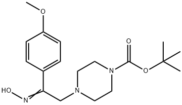 4-[2-HYDROXYIMINO-2-(4-METHOXY-PHENYL)-ETHYL]-PIPERAZINE-1-CARBOXYLIC ACID TERT-BUTYL ESTER Structure