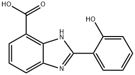 2-(2-HYDROXY-PHENYL)-3H-BENZOIMIDAZOLE-4-CARBOXYLIC ACID 化学構造式