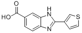 2-THIOPHEN-3-YL-3H-BENZOIMIDAZOLE-5-CARBOXYLIC ACID 化学構造式