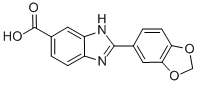 2-Benzo[1,3]dioxol-5-yl-1H-benzimidazole-5-carboxylic acid, 904818-18-4, 结构式