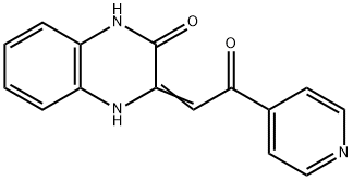 3-(2-OXO-2-PYRIDIN-4-YL-ETHYLIDENE)-3,4-DIHYDRO-1H-QUINOXALIN-2-ONE 化学構造式