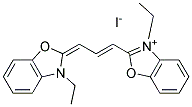 3-乙基-2-[3-(3-乙基-3H-苯并恶唑-2-亚基)丙-1-烯基]苯并恶唑碘化物, 905-96-4, 结构式