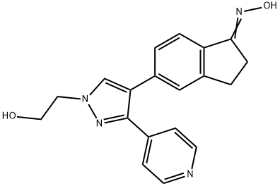 5-[1-(2-ヒドロキシエチル)-3-(4-ピリジニル)-1H-ピラゾール-4-イル]インダン-1-オンオキシム