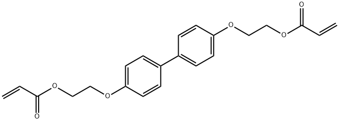 2-Propenoic acid, [1,1'-biphenyl]-4,4'-diylbis(oxy-2,1-ethanediyl)ester(9CI) 。 2-Propenoic acid,[1,1'-biphenyl]-4,4'-diylbis(oxy-2,1-ethanediyl)ester(9CI) 。 Struktur