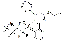 5-(4-CHLORO-1,1,2,2,3,3,4,4-OCTAFLUOROBUTYLSULFONYL)-2-ISOBUTOXY-4,6-DIPHENYL-3,4-DIHYDRO-2H-PYRAN 化学構造式