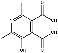 3,4-Pyridinedicarboxylic  acid,  5-hydroxy-2,6-dimethyl- 结构式