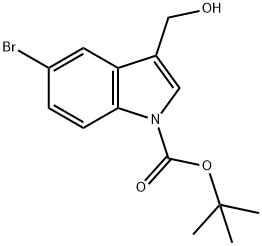 1-BOC-5-溴-3-羟基甲基吲哚, 905710-14-7, 结构式