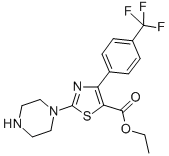 ETHYL 2-PIPERAZINE-4-(4-TRIFLUOROMETHYL)PHENYL THIAZOLE-5-CARBOXYLATE Structure