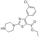 ETHYL 2-PIPERAZINE-4-(3-CHLORO)PHENYL THIAZOLE-5-CARBOXYLATE Structure