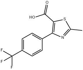 2-METHYL-4-(4-TRIFLUOROMETHYL)PHENYL THIAZOLE-5-CARBOXYLIC ACID 化学構造式