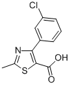 2-METHYL-4-(3-CHLORO)PHENYL THIAZOLE-5-CARBOXYLIC ACID,905808-17-5,结构式