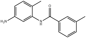N-(5-アミノ-2-メチルフェニル)-3-メチルベンズアミド 化学構造式
