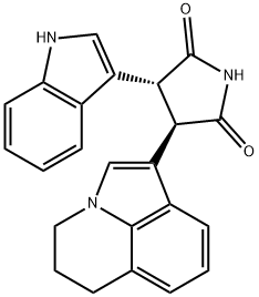 3-(5,6-Dihydro-4H-pyrrolo[3,2,1-ij]quinolin-1-yl)-4-(1H-indol-3-yl)-pyrrolidine-2,5-dione Struktur