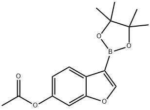 6-Benzofuranol, 3-(4,4,5,5-tetraMethyl-1,3,2-dioxaborolan-2-yl)-, 6-acetate,905971-68-8,结构式