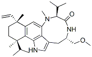 (4S,7S,10R,13R)-10-エテニル-1,3,4,5,7,8,10,11,12,13-デカヒドロ-4-(メトキシメチル)-8,10,13-トリメチル-7,13-ジイソプロピル-6H-ベンゾ[g][1,4]ジアゾニノ[7,6,5-cd]インドール-6-オン 化学構造式