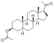 3β-アセトキシ-5α-プレグナン-20-オン 化学構造式