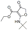 3-Furancarboxylic  acid,  2-[(1,1-dimethylethyl)amino]-4,5-dihydro-4-oxo-,  ethyl  ester Structure