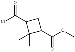 Cyclobutanecarboxylic acid, 3-(chloroformyl)-2,2-dimethyl-, methyl ester (7CI),90675-51-7,结构式