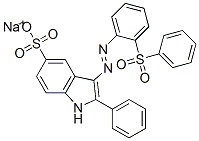 1H-Indole-5-sulfonic acid, 2-phenyl-3-2-(phenylsulfonyl)phenylazo-, monosodium salt|酸性黄246