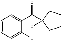 (2-クロロフェニル)(1-ヒドロキシシクロペンチル)メタノン 化学構造式