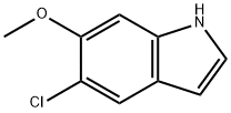 5-氯-6-甲氧基-1H-吲哚, 90721-60-1, 结构式