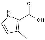 3-メチル-1H-ピロール-2-カルボン酸 化学構造式