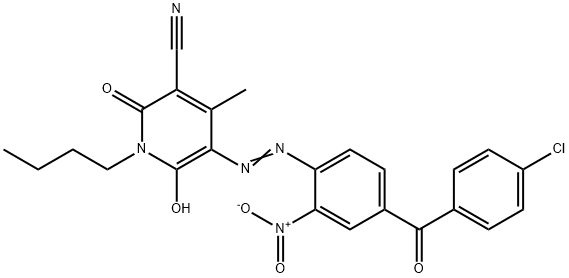 90729-40-1 1-butyl-5-[[4-(4-chlorobenzoyl)-2-nitrophenyl]azo]-1,2-dihydro-6-hydroxy-4-methyl-2-oxonicotinonitrile