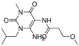 Propanamide,  N-[6-amino-1,2,3,4-tetrahydro-3-methyl-1-(2-methylpropyl)-2,4-dioxo-5-pyrimidinyl]-3-methoxy- Structure