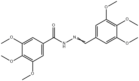 BENZOIC ACID, 3,4,5-TRIMETHOXY-, [(3,4,5-TRIMETHOXYPHENYL)METHYLENE]HYDRAZIDE Struktur