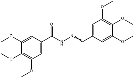 BENZOIC ACID, 3,4,5-TRIMETHOXY-, [(3,4,5-TRIMETHOXYPHENYL)METHYLENE]HYDRAZIDE 化学構造式