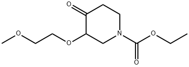 1-Piperidinecarboxylic  acid,  3-(2-methoxyethoxy)-4-oxo-,  ethyl  ester,907545-24-8,结构式