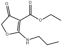 3-Furancarboxylic  acid,  4,5-dihydro-4-oxo-2-(propylamino)-,  ethyl  ester 化学構造式