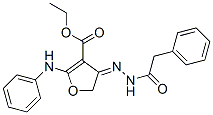 3-푸란카르복실산,4,5-디히드로-4-[(페닐아세틸)히드라조노]-2-(페닐아미노)-,에틸에스테르(9CI)