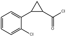Cyclopropanecarbonyl chloride, 2-(o-chlorophenyl)- (7CI) Structure