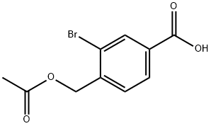 4-[(acetyloxy)Methyl]-3-broMobenzoic acid 化学構造式