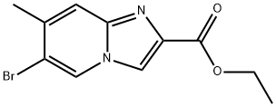 6-溴-7-甲基咪唑并[1,2-A]砒啶-2-羧酸乙酯,907945-87-3,结构式