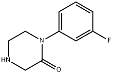 1-(3-FLUORO-PHENYL)-PIPERAZIN-2-ONE 化学構造式