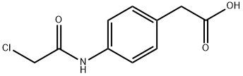 2-[4-(2-氯乙酰胺)苯基]乙酸 结构式