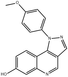 1H-Pyrazolo[4,3-c]quinolin-7-ol, 1-(4-Methoxyphenyl)- Struktur