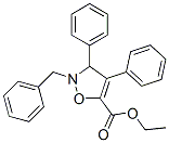 5-Isoxazolecarboxylic  acid,  2,3-dihydro-3,4-diphenyl-2-(phenylmethyl)-,  ethyl  ester Structure