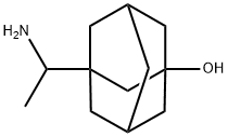 1-(1-アミノエチル)アダマンタン-3-オール 化学構造式