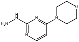 4-(2-hydrazinopyrimidin-4-yl)morpholine 化学構造式