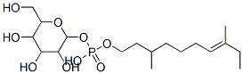 3,8-dimethyldec-7-enyl [3,4,5-trihydroxy-6-(hydroxymethyl)oxan-2-yl] hydrogen phosphate Struktur