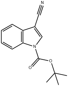 tert-butyl 3-cyano-1H-indole-1-carboxylate Struktur