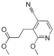 3-Pyridinepropanoic  acid,  4-cyano-2-methoxy-,  methyl  ester 化学構造式