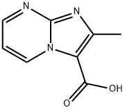 2-メチルイミダゾ[1,2-A]ピリミジン-3-カルボン酸 化学構造式