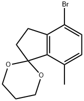 4-Bromo-7-methyl-1,1-(propylenedioxo)-indane Structure