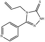 3H-1,2,4-三唑-3-硫酮,2,4-二氢-4-(2-丙烯基)-5-(4-吡啶基)-, 90842-92-5, 结构式